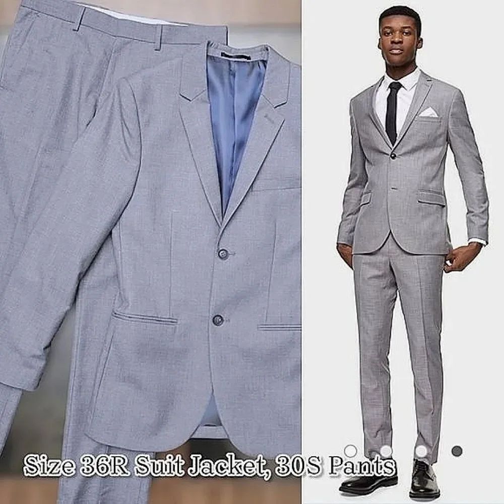 Topman Light Grey Skinny Suit 36R / 30S